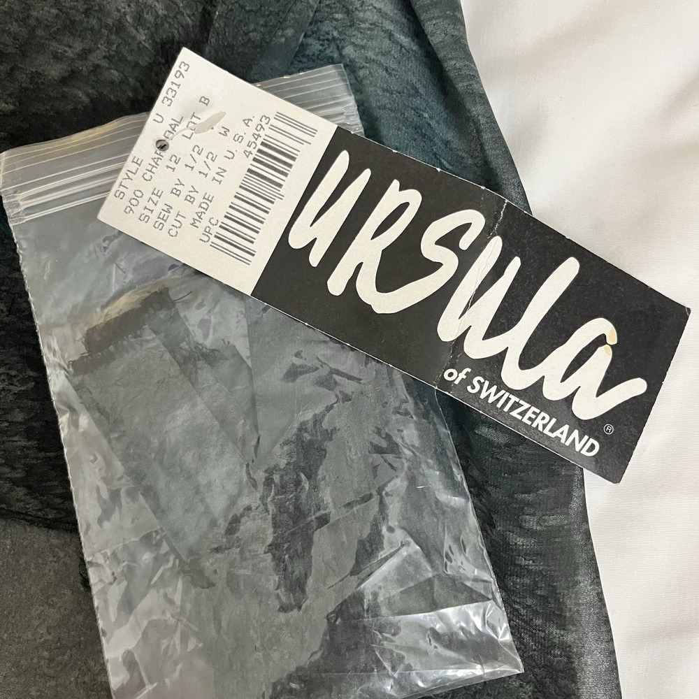 NWT URSULA Women's Sheer Long Sleeve Cover Up Black, Turquoise Sz 12 Vintage - Picture 5 of 5